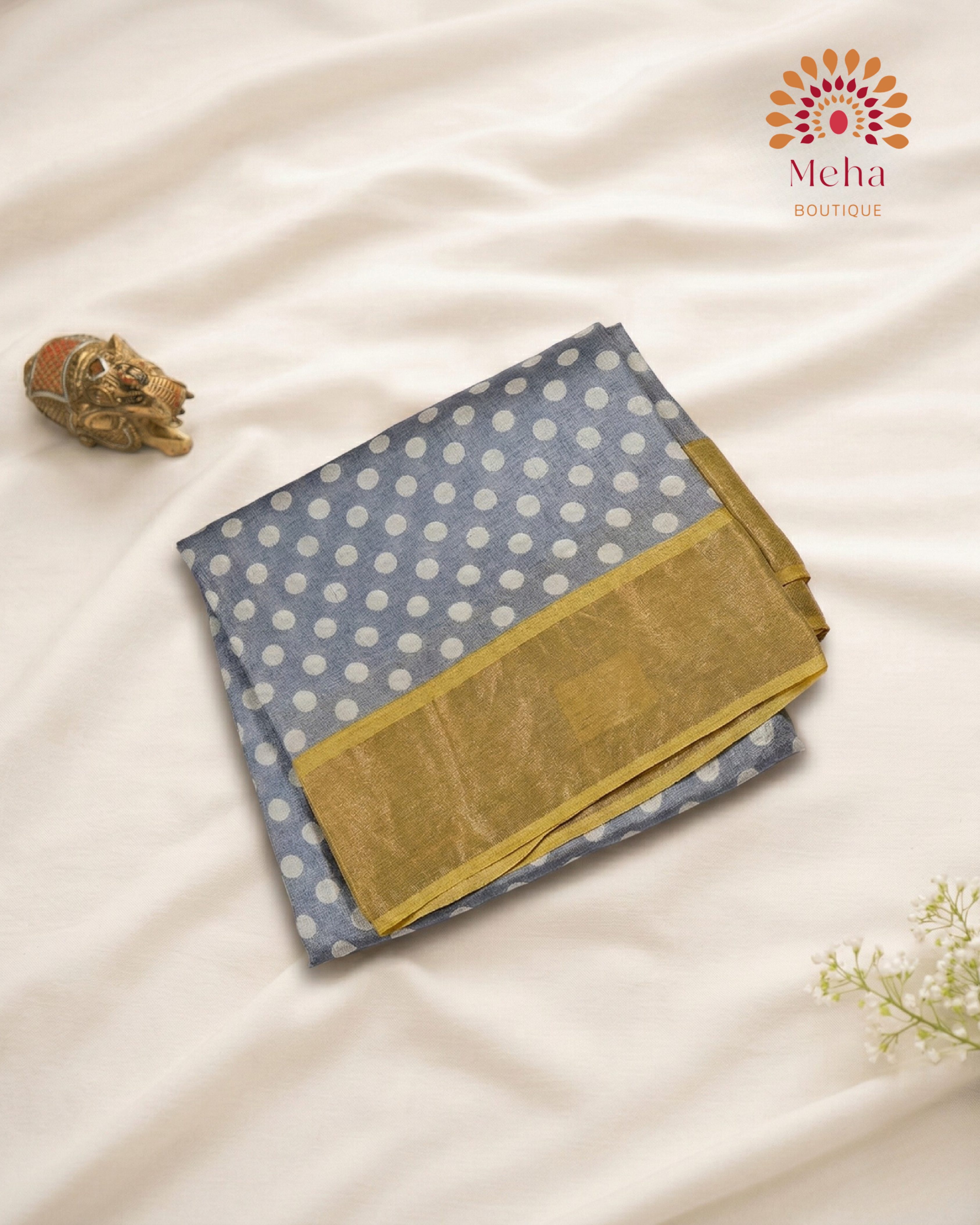 SILK LINEN SAREE-05008245